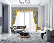 Magnolia Bedroom Blackout Curtain Simple Modern Hook Shading Non-perforated Full Cloth Curtain X320121