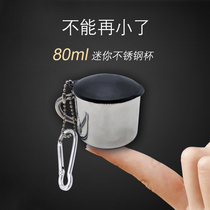 Mini coffee cup with lid handle glass outdoor drinking portable childrens water cup small stainless steel teacup