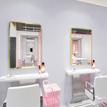 Barber shop hairdressing special wall mirror home bedroom hair cutting salon mirror Sticky Wall self-sticking non-perforated wall-mounted