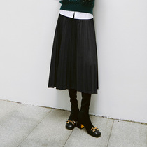 X05 WBQ04065 Jasmine elegant set Japanese machine washable wool dyed plaid side zipper pleated skirt women