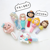 Childrens cute cartoon comb girl baby holiday gift air cushion massage comb white snow ice princess cute rabbit comb