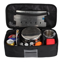 Titanium craftsman outdoor picnic bag cookware storage bag set pot gas tank anti-collision stool bag self-driving tour camping bag