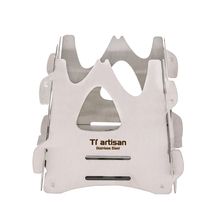 Titanium craftsman outdoor firewood stove Stainless steel camping stove Fierce fire stove card stove Simple portable picnic cooker