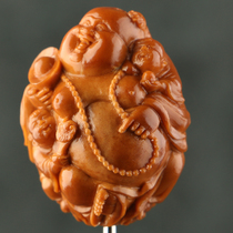 2 4x3 2cm (five sub-drama Mell s) mausoleum art works olives nuclear carvings trifloral oil nuclei single seed pendant