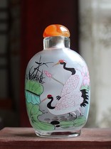Chinese characteristic internal painting snuff bottle Crane