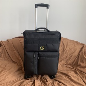 多口袋超轻带扩展行李箱20寸牛津布拉杆箱24寸大容量帆布旅行箱包