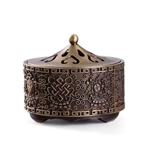Eight auspicious incense burner] Brass incense path incense burner incense line incense tower incense multifunctional carved incense burner