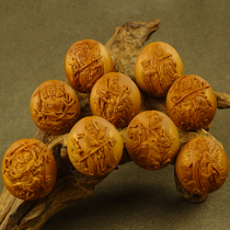 Handmade carving "Fengshen Bang" Zhoushan Olive Walnut Carving New Handstring Collection ZQZJF