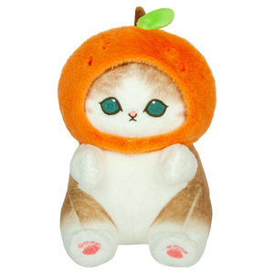 正版mofusand猫福珊迪鲨鱼猫变装橘子草莓菠萝水果毛绒玩偶公仔萌