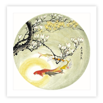 The Ministry of Culture certified artist Wu Liangtao (Magnolia blooming) limited edition print