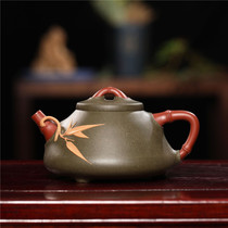 Fidelity purple clay pot auction handmade flower water smooth (Bamboo Stone scoop) end green mud bubble moisturizing