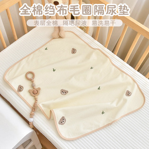 婴儿纯棉床单透气薄款小褥子吸汗小垫子宝宝隔脏垫夹棉小床垫褥子