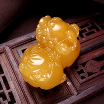 Leak of the jaw pendant Fidelity certificate of the Lungling Huang Yunnan Lungling Huang Yu Hangtong Hangtong