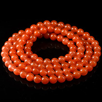 111 62g 9mm water-run cherry red agate ball necklace beaded multi-Circle Bracelet string