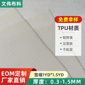 新品工厂直销80°低温港宝热熔胶片软化快粘性强TPU材质衬布定型