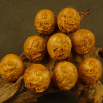 Handmade carving "Guanyin Faxiang" Zhoushan Olive Walnut Carving New Handstring Collection ZQZSHH