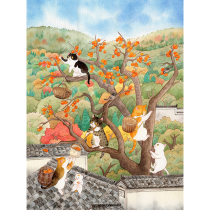 (Hot Shot) New Generation National Trend Artist Peanut Kernel (Crossfall) Limited Edition Healing Cat Painting Decoration
