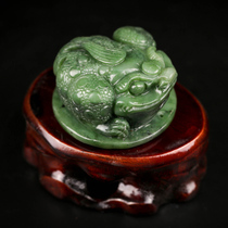 And Tian Yubei jade pendulum pieces to make a financial and gold toad 193 4g