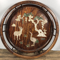 Rosewood inlaid shell tea tray-DZ6563