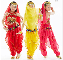 Dancer childrens Indian dance costume girl belly dance costume childrens performance costume childrens Xinjiang dance suit