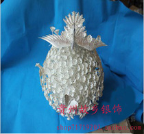 Guizhou Miao style handmade dance special Phoenix Butterfly Love flower hat headdress crafts