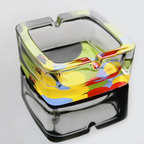 (Day specials) Dilix Square small ashtray round glass stained ashtray