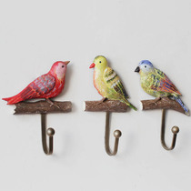 American country bird coat hook clothing store porch decoration wall hanging changing room bag hook
