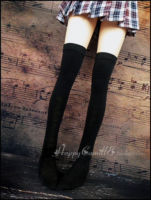 3//set Pure Color Knee High Socks Knitted Warm Stocking for 1//6 Blythe BJD Dolls