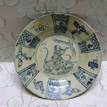 Out-of-print old goods Republic of China imitation Ming Dynasty blue and white porcelain plate Jingdezhen antique porcelain collection decoration