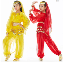 Six-one childrens Indian dance performance costume kindergarten Xinjiang dance performance costume girl belly dance bloomers