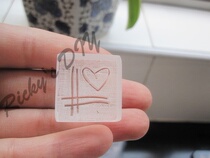 Heart 2cm * 2cm acrylic soap chapter