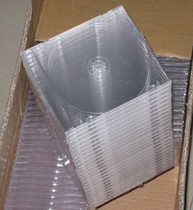 (Min 25 pcs)Crystal disc box CD square box DVD Disc box CD glass box Transparent CD box 08 clear single disc transparent VCD box Heavy disc box Storage box can be inserted