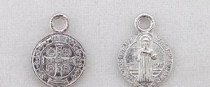  Special offer Catholic holy relics St Benedict exorcism small holy card to protect peace Christian craft jewelry Necklace pendant