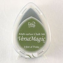 Tsukineko VersaMagic Dewdrop shape magic pastel printing table GD-58 Hint of Pesto