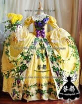 Produced by Yidu -- Versailles Rose masquerade ball style court dress Harvest grapes