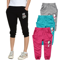 9 Yuan Break Code Clear Cabin Brands Summer Great Girl Seven Pants A Large Child Pure Cotton Casual Knitted Pants Sports Pants