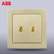 ABB switch socket panel ABB socket Deyun straight edge one-position two-hole audio socket AL341-PG