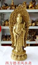 Bronze statue of the Bodhisattva Standing Statue Ornament belongs to the eight guardian gods of the Horse Guardian Deity Honmei Buddha