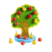 Monteshi family toys magnetic Apple Christmas tree scores Apple baby early education educational aids