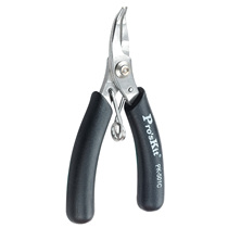 Taiwan Baogong ProsKit 1PK-501C stainless steel palm toothless curved mouth pliers Imported curved pointed mouth pliers
