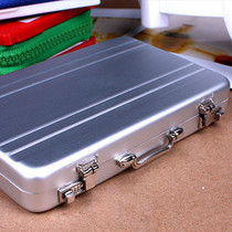 (皇冠 皇冠信 信誉)High-grade password box modeling aluminum business card holder Creative suitcase business card box