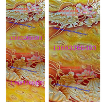 Special carving art glass entrance entrance entrance partition screen bathroom hinge door golden lotus show running water vertical length