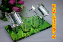 Crystal microphone stand KTV bar practical Crystal mobile phone holder crystal microphone base