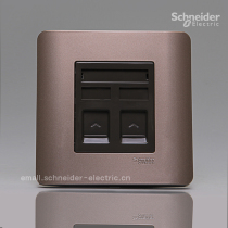 Schneider wins the light series e8000 phone and super class five eight line information socket (style Brown)