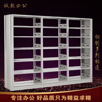 Steel bookshelf school library single-sided wooden guard board bookshelf reading room bookshelf archive shelf data rack