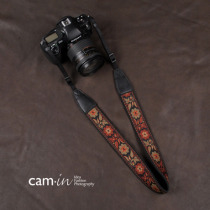 cam-in embroidered series national wind single anti digital camera braces micro single photo shoulder strap cam8458
