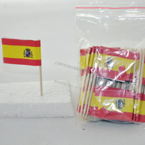 Spanish flag toothpick National flag wine sign food sign Fruit sign Individually packaged 100 toothpicks