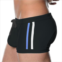 Mens swimming trunks flat angle swimming trunks Mens fashion large bag hot spring quick-drying beach swimming trunks comfortable and large