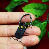 37 * 10MM black small triangle adhesive hook photo frame accessories decorative frame adhesive hook iron sheet double hole furniture link