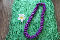 Hawaiian hula dance Performance Beach Wreath Deep purple Hawaiian hula flower lei